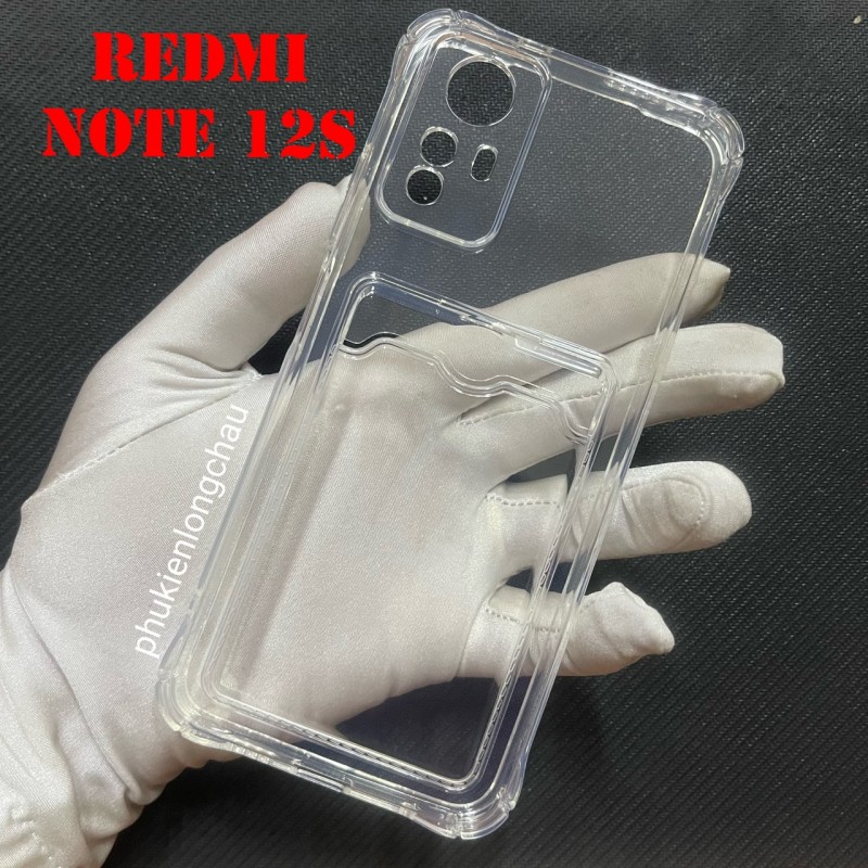 Ốp Lưng Xiaomi Redmi Note 12s Trong Chống Sốc Gù Bảo Vệ Camera Kèm Ngăn Đựng Thẻ Ốp Lưng Xiaomi Redmi Note 12s Trong Chống Sốc Gù Bảo Vệ Camera Kèm Ngăn Đựng Thẻ
