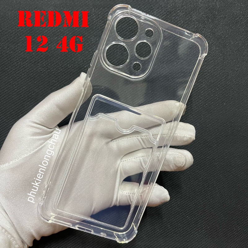 Ốp Lưng Xiaomi Redmi 12 4G / 12 5G / Note 12R Trong Chống Sốc Gù Bảo Vệ Camera Kèm Ngăn Đựng Thẻ Ốp Lưng Xiaomi Redmi 12 4G / 12 5G / Note 12R Trong Chống Sốc Gù Bảo Vệ Camera Kèm Ngăn Đựng Thẻ