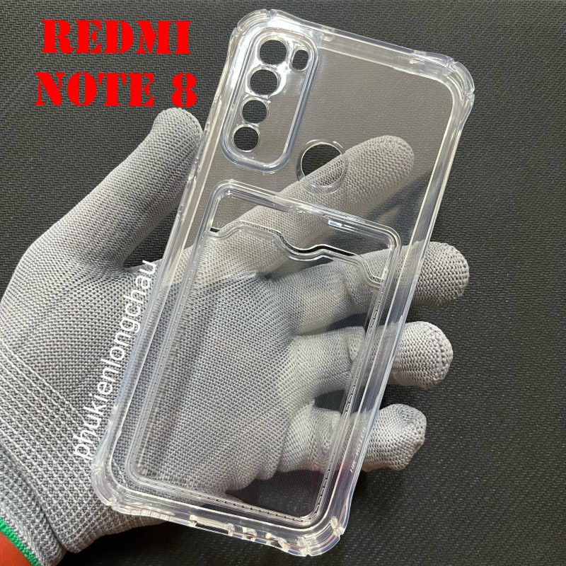 Ốp Lưng Xiaomi Redmi Note 8 Trong Chống Sốc Gù Bảo Vệ Camera Kèm Ngăn Đựng Thẻ Ốp Lưng Xiaomi Redmi Note 8 Trong Chống Sốc Gù Bảo Vệ Camera Kèm Ngăn Đựng Thẻ