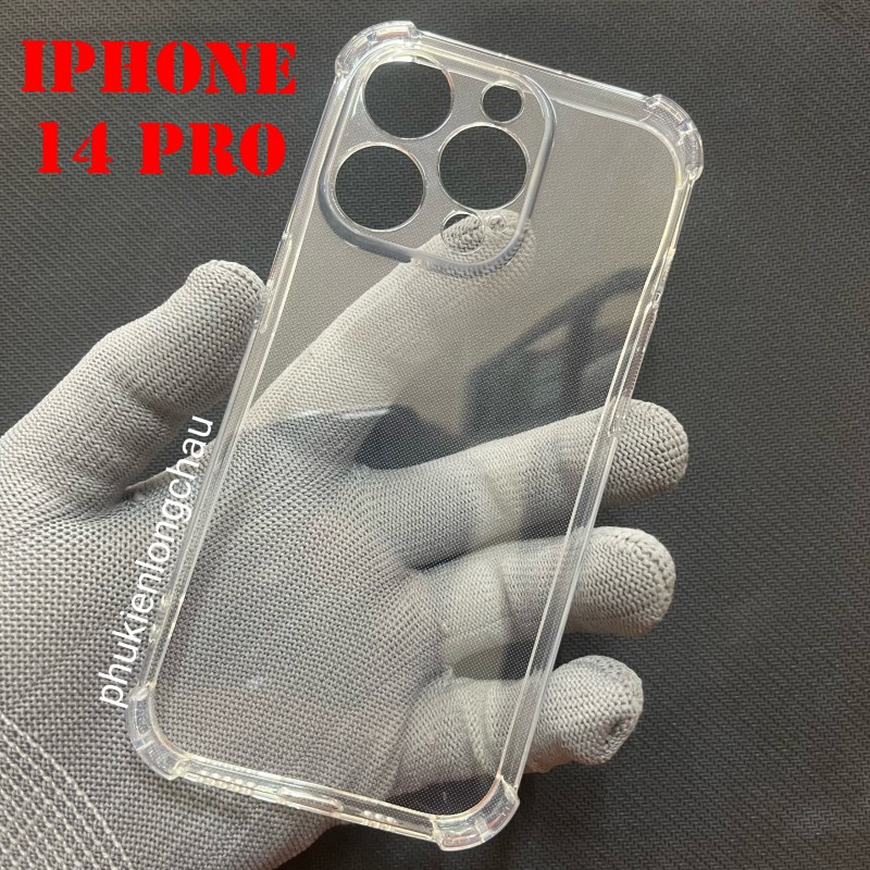 Ốp Lưng iPhone 14 Pro Dẻo Trong Suốt Chống Sốc Có Gù Bảo Vệ 4 Gốc Ốp Lưng iPhone 14 Pro Dẻo Trong Suốt Chống Sốc Có Gù Bảo Vệ 4 Gốc
