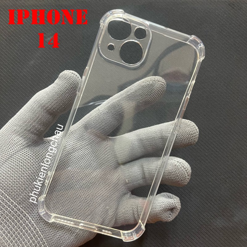 Ốp Lưng iPhone 14 Dẻo Trong Suốt Chống Sốc Có Gù Bảo Vệ 4 Gốc Ốp Lưng iPhone 14 Dẻo Trong Suốt Chống Sốc Có Gù Bảo Vệ 4 Gốc
