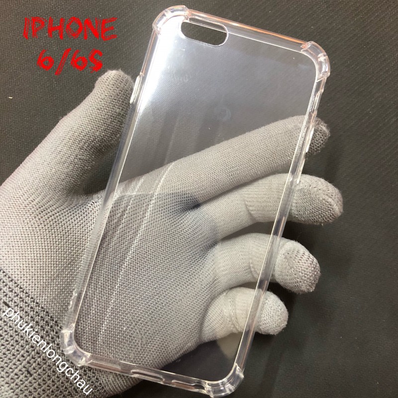 Ốp Lưng iPhone 6 / 6s Dẻo Trong Suốt Chống Sốc Có Gù Bảo Vệ 4 Gốc Ốp Lưng iPhone 6 / 6s Dẻo Trong Suốt Chống Sốc Có Gù Bảo Vệ 4 Gốc
