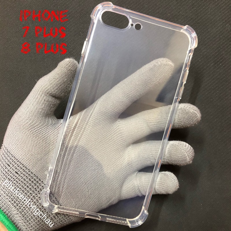 Ốp Lưng iPhone 7 Plus / 8 Plus Dẻo Trong Suốt Chống Sốc Có Gù Bảo Vệ 4 Gốc Ốp Lưng iPhone 7 Plus / 8 Plus Dẻo Trong Suốt Chống Sốc Có Gù Bảo Vệ 4 Gốc