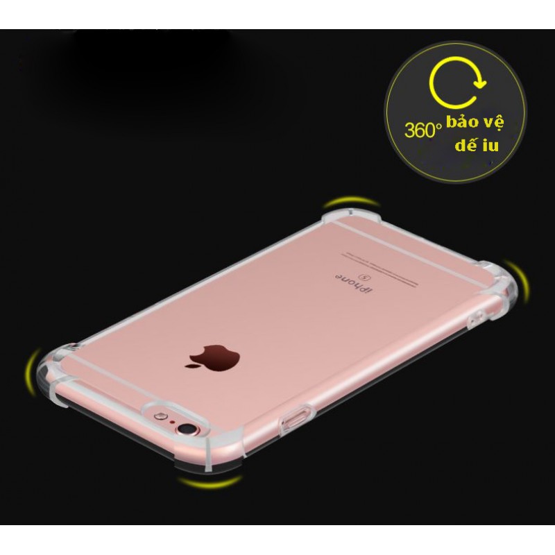 Ốp Lưng iPhone 12 Dẻo Trong Suốt Chống Sốc Có Gù Bảo Vệ 4 Gốc