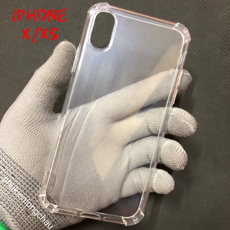 Ốp Lưng iPhone X / Xs Dẻo Trong Suốt Chống Sốc Có Gù Bảo Vệ 4 Gốc Ốp Lưng iPhone X / Xs Dẻo Trong Suốt Chống Sốc Có Gù Bảo Vệ 4 Gốc