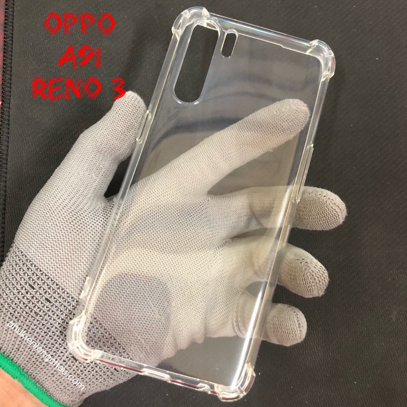 Ốp Lưng Oppo A91/Reno 3 Dẻo Trong Suốt Chống Sốc Có Gù Bảo Vệ 4 Gốc Ốp Lưng Oppo A91/Reno 3 Dẻo Trong Suốt Chống Sốc Có Gù Bảo Vệ 4 Gốc