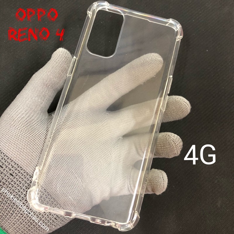 Ốp Lưng Oppo Reno 4 4G Dẻo Trong Suốt Chống Sốc Có Gù Bảo Vệ 4 Gốc Ốp Lưng Oppo Reno 4 4G Dẻo Trong Suốt Chống Sốc Có Gù Bảo Vệ 4 Gốc