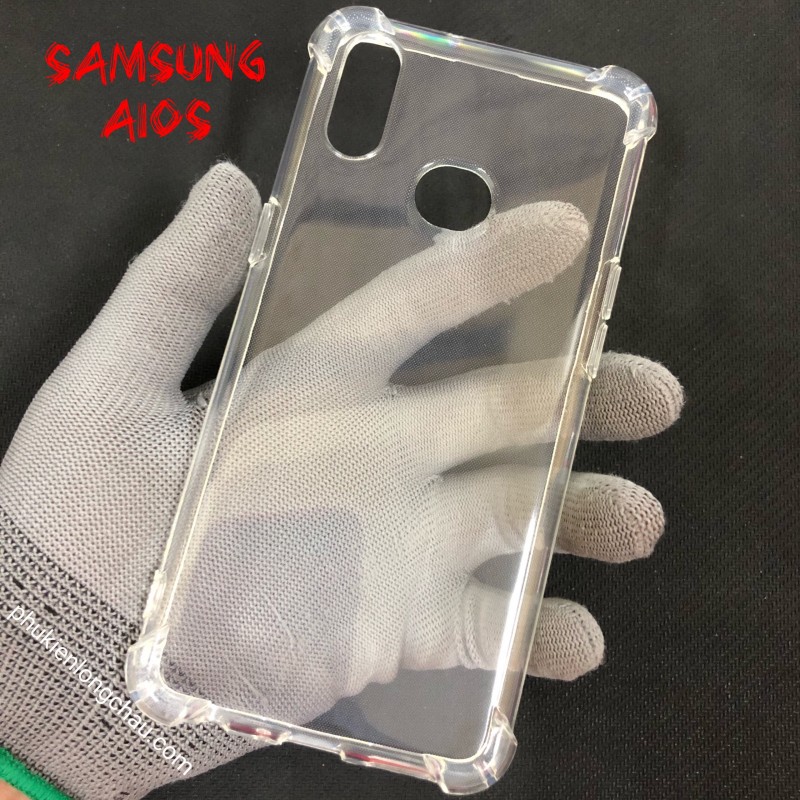 Ốp Lưng Samsung A10s Dẻo Trong Suốt Chống Sốc Có Gù Bảo Vệ 4 Gốc