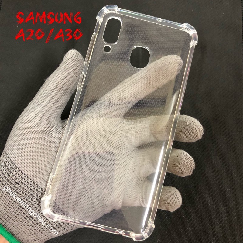 Ốp Lưng Samsung A20/A30 Dẻo Trong Suốt Chống Sốc Có Gù Bảo Vệ 4 Gốc Ốp Lưng Samsung A20/A30 Dẻo Trong Suốt Chống Sốc Có Gù Bảo Vệ 4 Gốc