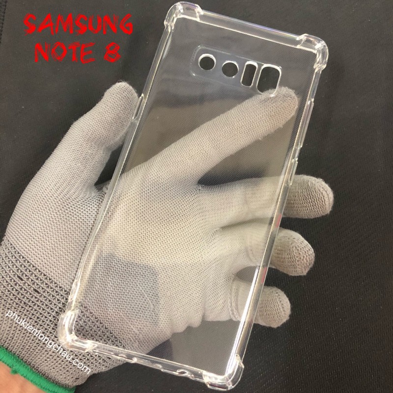 Ốp Lưng Samsung Note 8 Dẻo Trong Suốt Chống Sốc Có Gù Bảo Vệ 4 Gốc Ốp Lưng Samsung Note 8 Dẻo Trong Suốt Chống Sốc Có Gù Bảo Vệ 4 Gốc