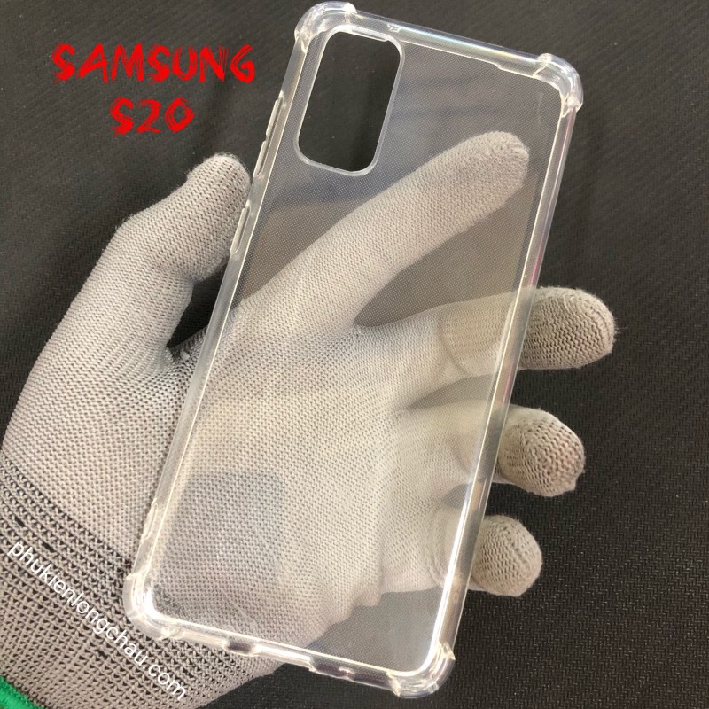 Ốp Lưng Samsung S20 Dẻo Trong Suốt Chống Sốc Có Gù Bảo Vệ 4 Gốc Ốp Lưng Samsung S20 Dẻo Trong Suốt Chống Sốc Có Gù Bảo Vệ 4 Gốc