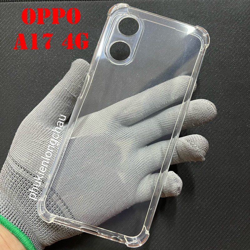 Ốp Lưng Oppo A17 4G Dẻo Trong Suốt Chống Sốc Có Gù Bảo Vệ 4 Gốc Ốp Lưng Oppo A17 4G Dẻo Trong Suốt Chống Sốc Có Gù Bảo Vệ 4 Gốc