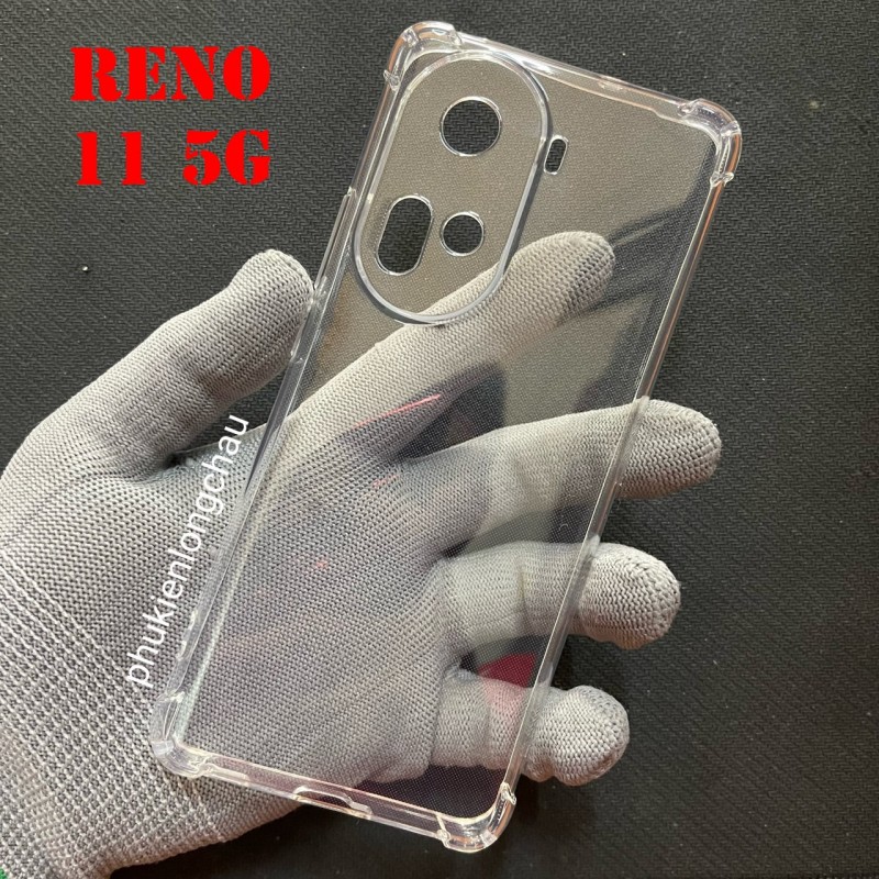 Ốp Lưng Oppo Reno 11 5G Dẻo Trong Suốt Chống Sốc Có Gù Bảo Vệ 4 Gốc Ốp Lưng Oppo Reno 11 5G Dẻo Trong Suốt Chống Sốc Có Gù Bảo Vệ 4 Gốc