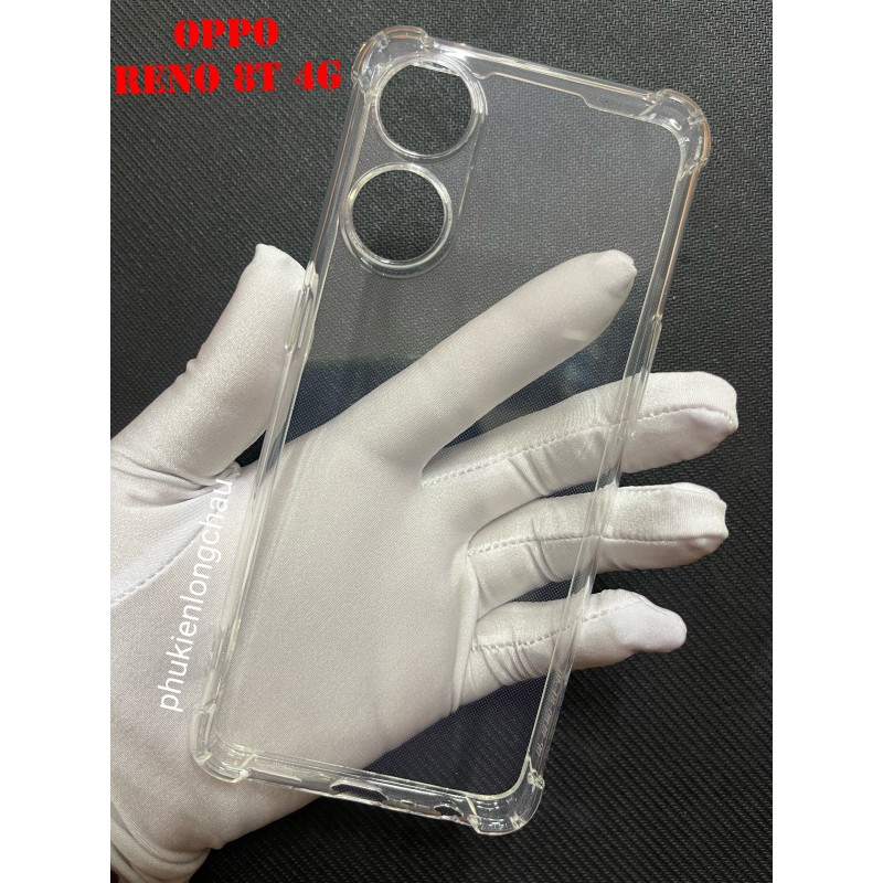 Ốp Lưng Oppo Reno 8T 4G Dẻo Trong Suốt Chống Sốc Có Gù Bảo Vệ 4 Gốc Ốp Lưng Oppo Reno 8T 4G Dẻo Trong Suốt Chống Sốc Có Gù Bảo Vệ 4 Gốc