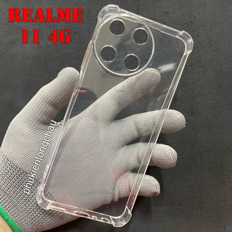 Ốp Lưng Realme 11 4G Dẻo Trong Suốt Chống Sốc Có Gù Bảo Vệ 4 Gốc Ốp Lưng Realme 11 4G Dẻo Trong Suốt Chống Sốc Có Gù Bảo Vệ 4 Gốc