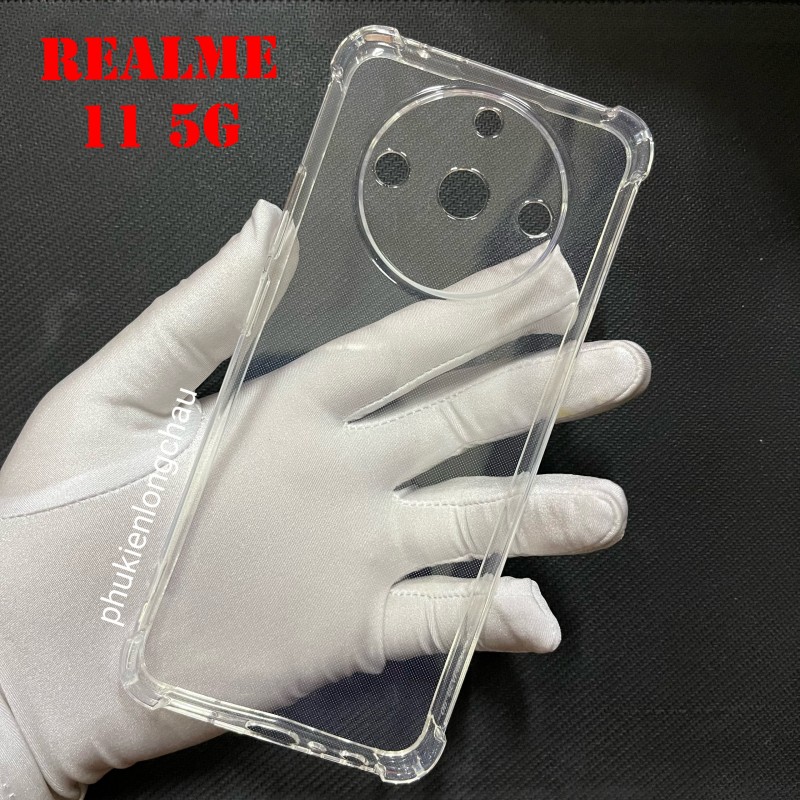 Ốp Lưng Realme 11 5G Dẻo Trong Suốt Chống Sốc Có Gù Bảo Vệ 4 Gốc Ốp Lưng Realme 11 5G Dẻo Trong Suốt Chống Sốc Có Gù Bảo Vệ 4 Gốc