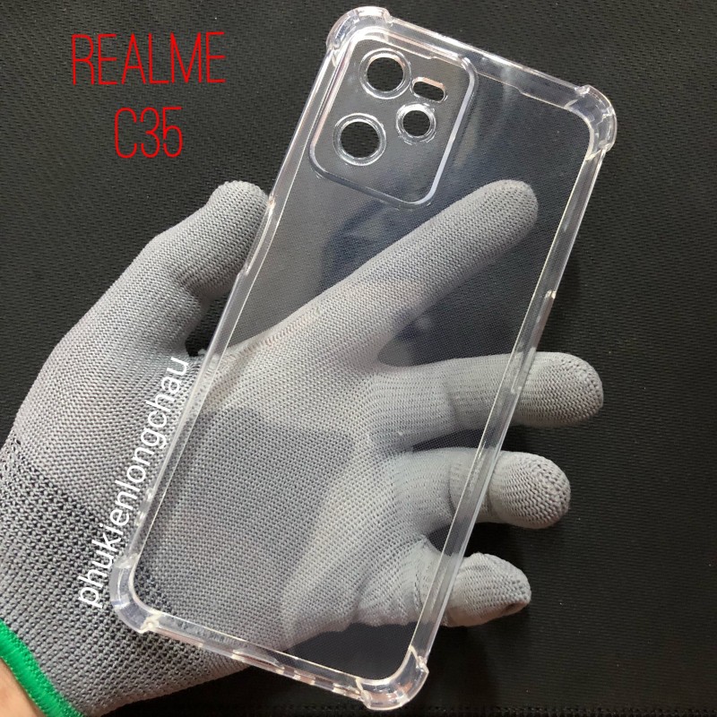 Ốp Lưng Realme C35 / Narzo 50a Prime Dẻo Trong Suốt Chống Sốc Có Gù Bảo Vệ 4 Gốc Ốp Lưng Realme C35 / Narzo 50a Prime Dẻo Trong Suốt Chống Sốc Có Gù Bảo Vệ 4 Gốc