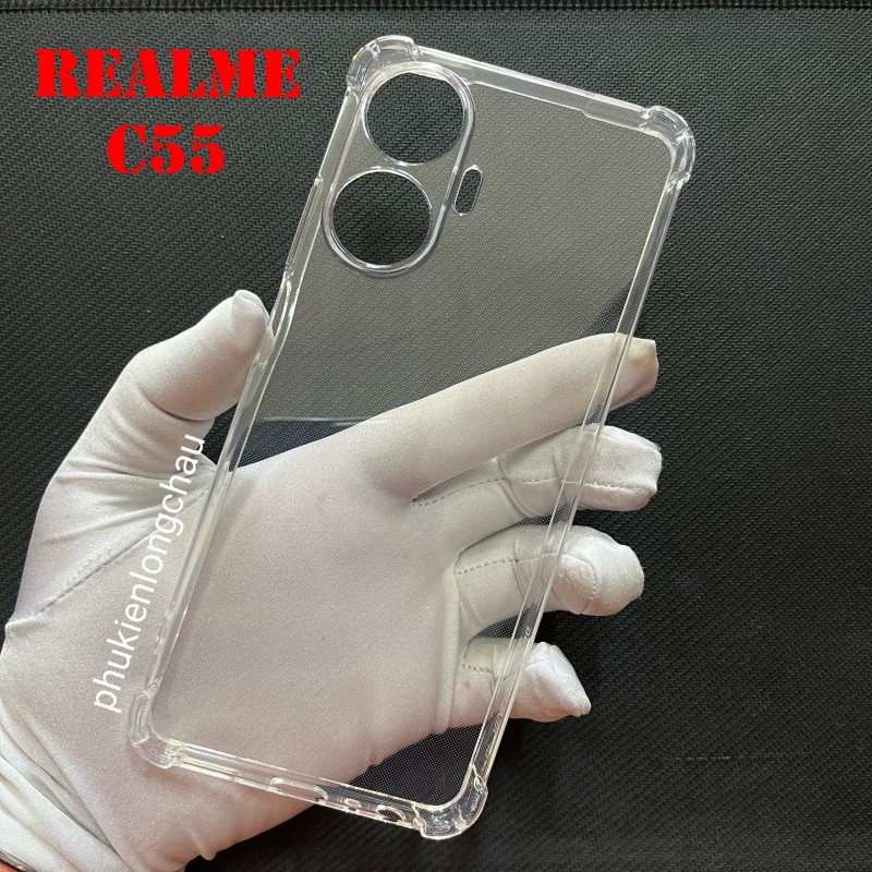 Ốp Lưng Realme C55 Dẻo Trong Suốt Chống Sốc Có Gù Bảo Vệ 4 Gốc Ốp Lưng Realme C55 Dẻo Trong Suốt Chống Sốc Có Gù Bảo Vệ 4 Gốc