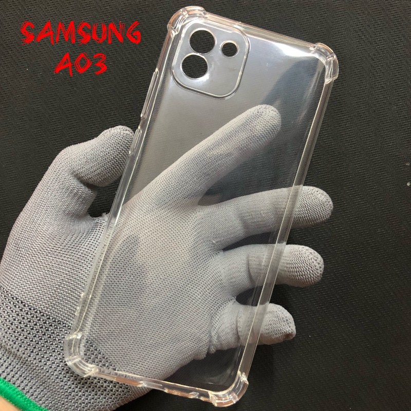 Ốp Lưng Samsung A03 Dẻo Trong Suốt Chống Sốc Có Gù Bảo Vệ 4 Gốc Ốp Lưng Samsung A03 Dẻo Trong Suốt Chống Sốc Có Gù Bảo Vệ 4 Gốc