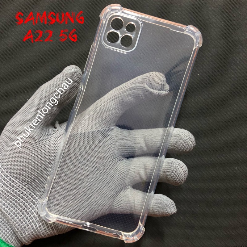 Ốp Lưng Samsung A22 5G Dẻo Trong Suốt Chống Sốc Có Gù Bảo Vệ 4 Gốc Ốp Lưng Samsung A22 5G Dẻo Trong Suốt Chống Sốc Có Gù Bảo Vệ 4 Gốc