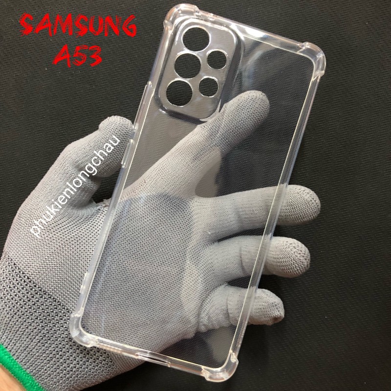 Ốp Lưng Samsung A53 5G Dẻo Trong Suốt Chống Sốc Có Gù Bảo Vệ 4 Gốc Ốp Lưng Samsung A53 5G Dẻo Trong Suốt Chống Sốc Có Gù Bảo Vệ 4 Gốc
