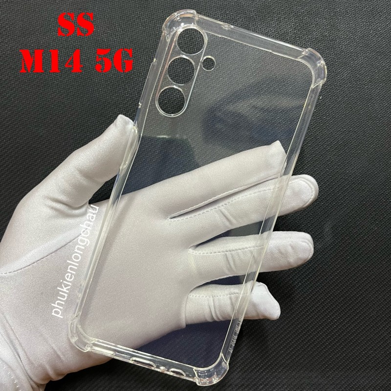 Ốp Lưng Samsung M14 5G Dẻo Trong Suốt Chống Sốc Có Gù Bảo Vệ 4 Gốc Ốp Lưng Samsung M14 5G Dẻo Trong Suốt Chống Sốc Có Gù Bảo Vệ 4 Gốc