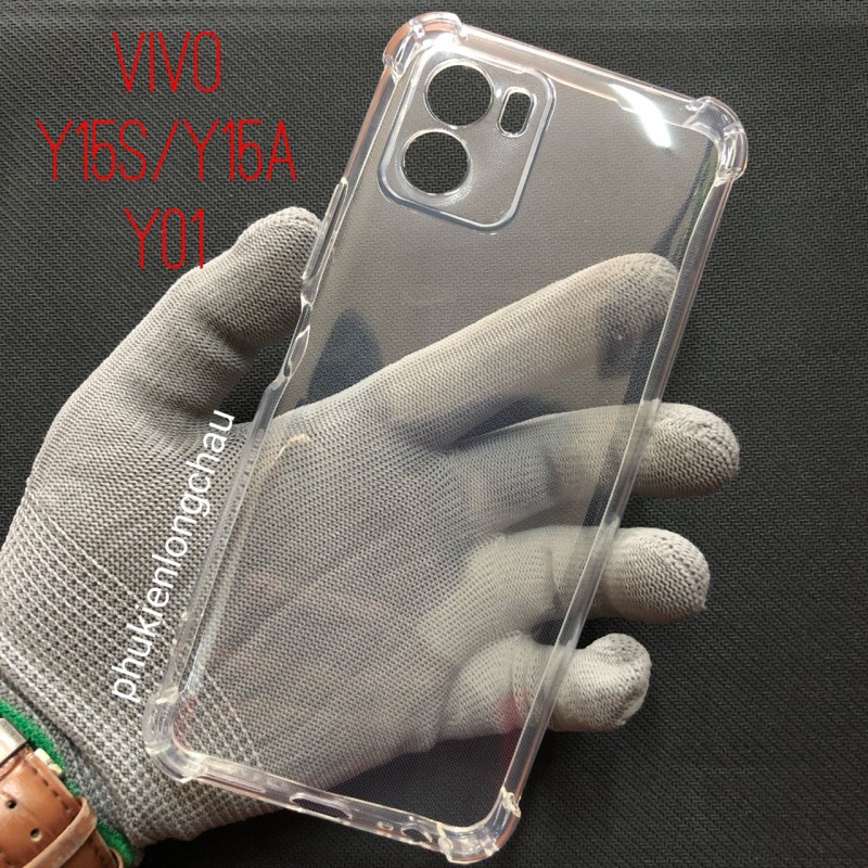 Ốp Lưng Vivo Y15a / Y15s / Y01 Dẻo Trong Suốt Chống Sốc Có Gù Bảo Vệ 4 Gốc Ốp Lưng Vivo Y15a / Y15s / Y01 Dẻo Trong Suốt Chống Sốc Có Gù Bảo Vệ 4 Gốc