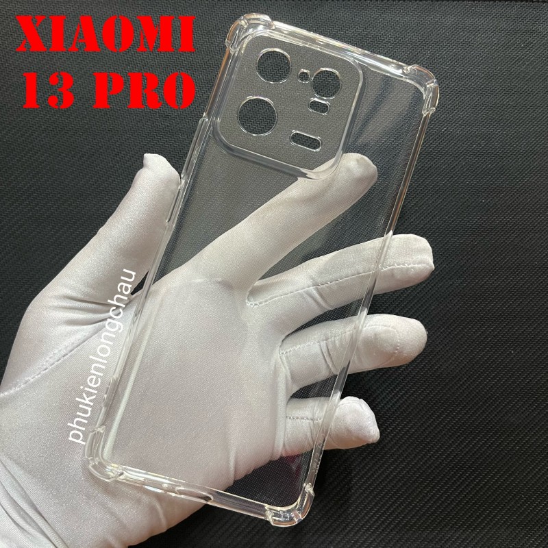 Ốp Lưng Xiaomi 13 Pro 5G Dẻo Trong Suốt Chống Sốc Có Gù Bảo Vệ 4 Gốc Ốp Lưng Xiaomi 13 Pro 5G Dẻo Trong Suốt Chống Sốc Có Gù Bảo Vệ 4 Gốc