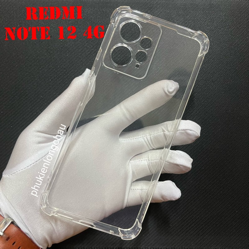 Ốp Lưng Xiaomi Redmi Note 12 4G Dẻo Trong Suốt Chống Sốc Có Gù Bảo Vệ 4 Gốc Ốp Lưng Xiaomi Redmi Note 12 4G Dẻo Trong Suốt Chống Sốc Có Gù Bảo Vệ 4 Gốc