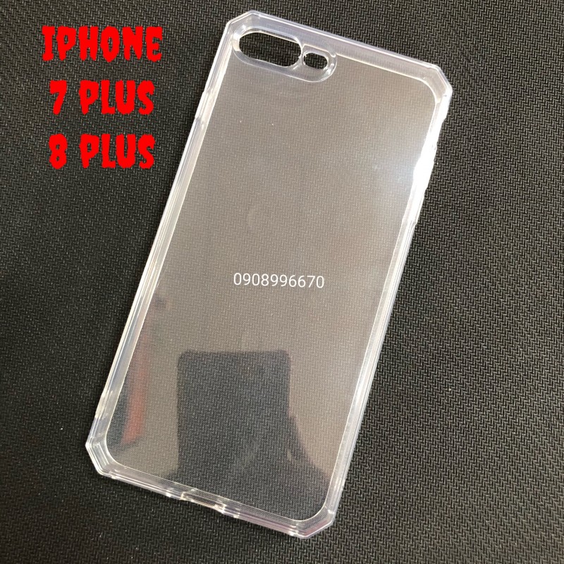 Ốp Lưng iPhone 7 Plus/8 Plus Dẻo Trong Viền Vuông Giả 12 Bảo Vệ Camera Ốp Lưng iPhone 7 Plus/8 Plus Dẻo Trong Viền Vuông Giả 12 Bảo Vệ Camera