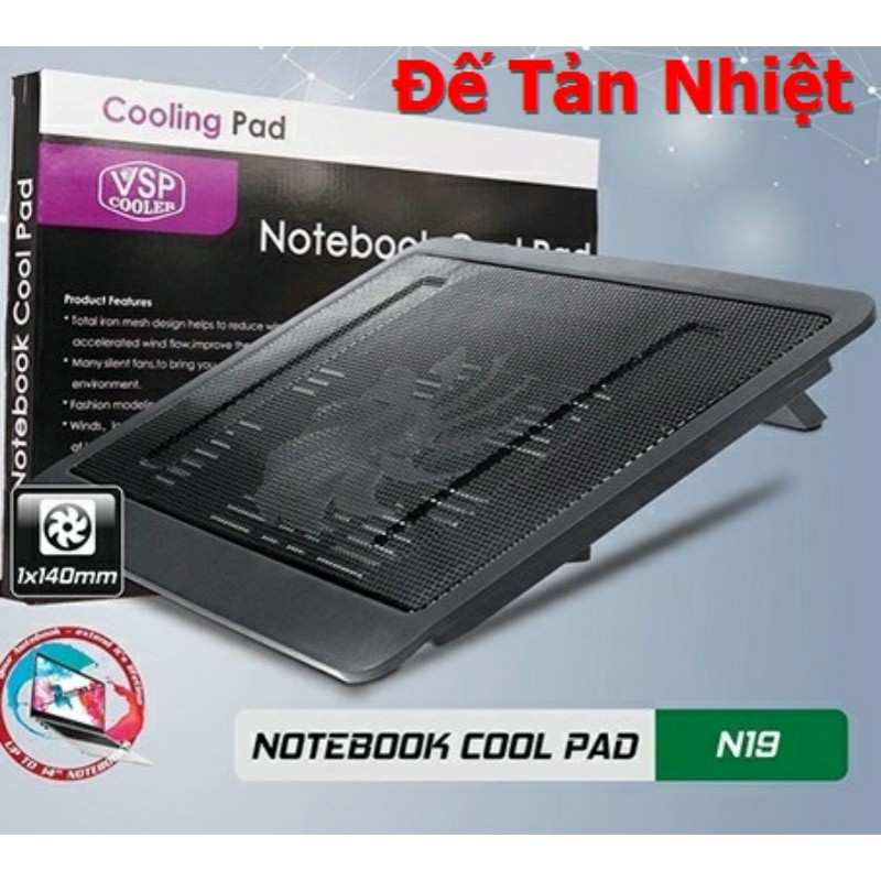 Đế Tản Nhiệt Laptop VSP Cooler N19 Đế Tản Nhiệt Laptop VSP Cooler N19