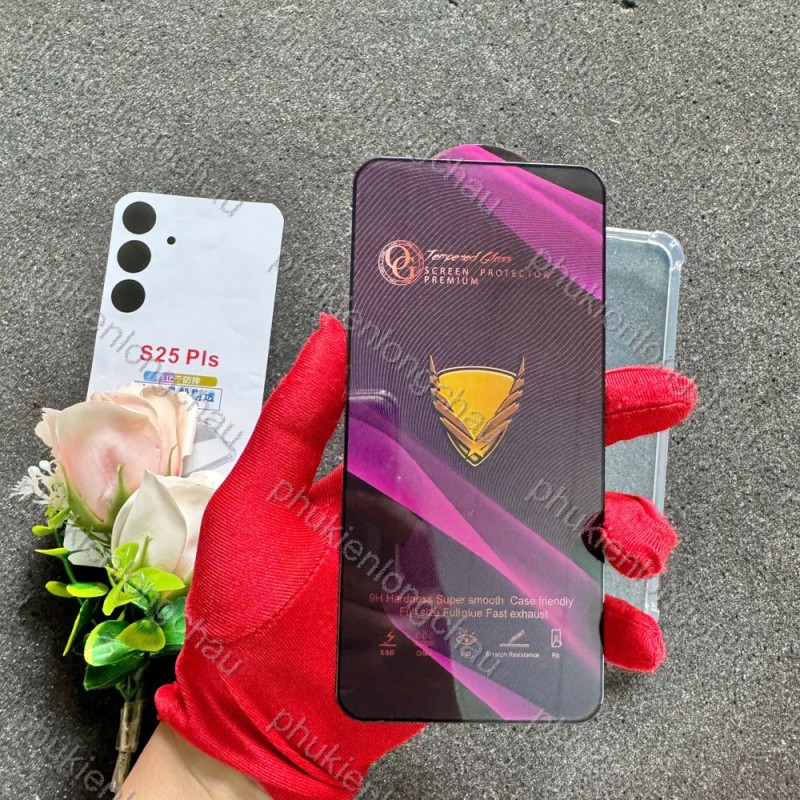 Miếng Dán Cường Lực Samsung S25 Plus Full Màn Hình Full Keo Màu Đen Miếng Dán Cường Lực Samsung S25 Plus Full Màn Hình Full Keo Màu Đen