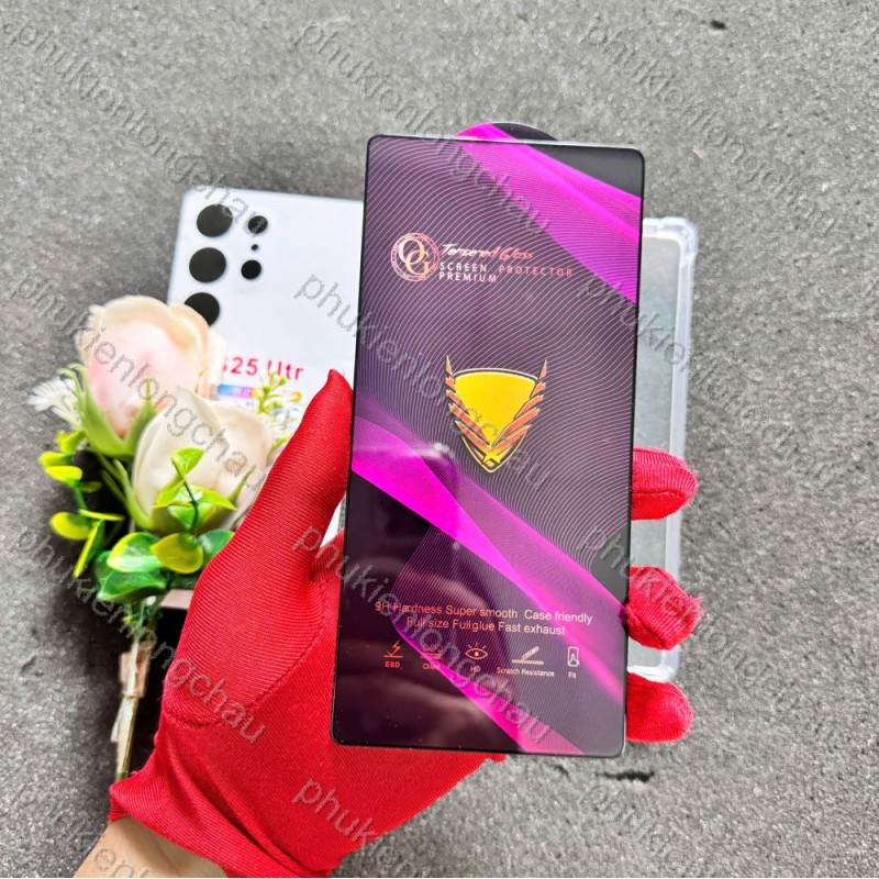 Miếng Dán Cường Lực Samsung S25 Ultra Full Màn Hình Full Keo Màu Đen Miếng Dán Cường Lực Samsung S25 Ultra Full Màn Hình Full Keo Màu Đen