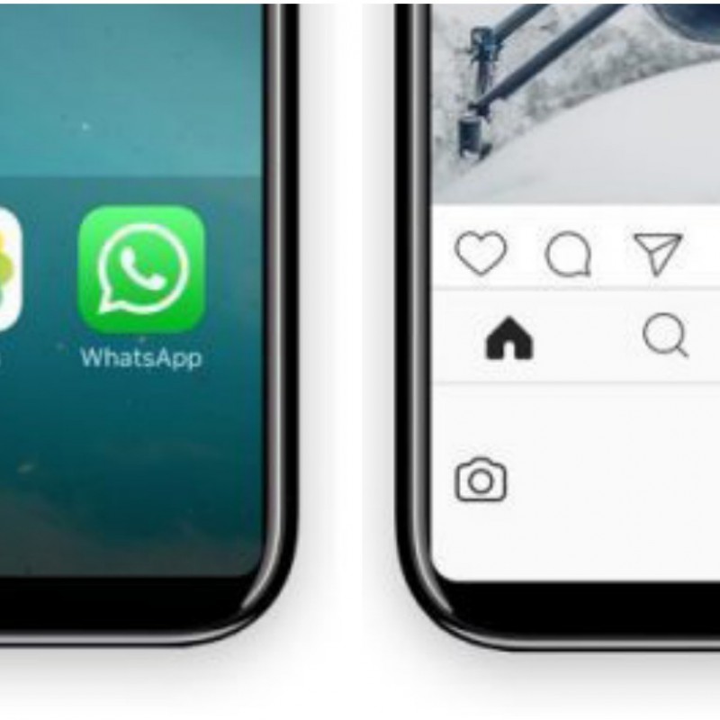 Ảnh mô phỏng iPhone 8 với phần chức năng ảo, thay đổi theo ngữ cảnh, cảm biến vân tay trên màn hình