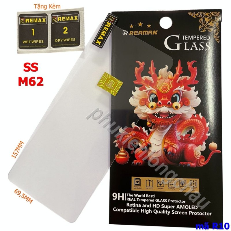 Miếng Dán Cường Lực Samsung M62 Trong Suốt Mỏng Chính Hãng Remax (R10)