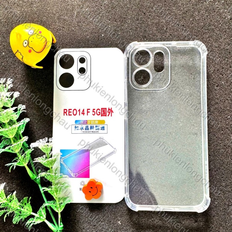 Ốp Lưng Oppo Reno 14F 5G Dẻo Trong Suốt Chống Sốc Có Gù Bảo Vệ 4 Gốc